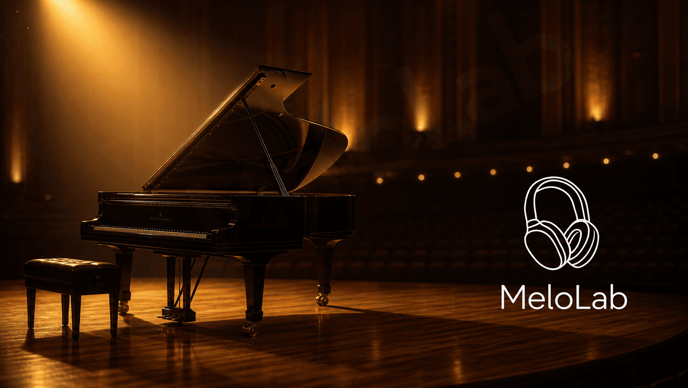 Pianist working on a musical performance