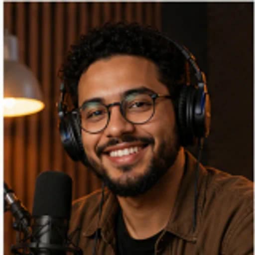 Avatar fictício de produtor brasileiro de podcast para João R.